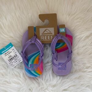 Reef Toddler Kids' Lavender Rainbow Sandals Size 8